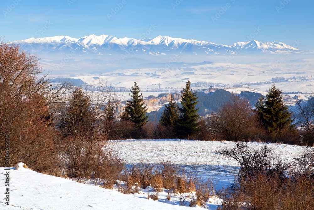 wintry view of High Tartas mountains