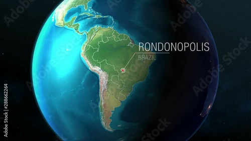 Brazil - Rondonopolis - Zooming from space to earth photo