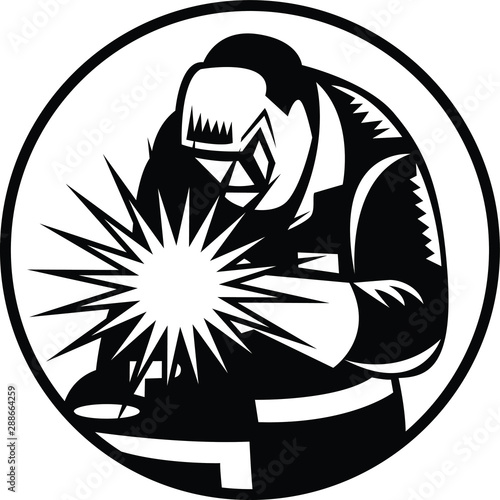 Welder Welding Torch Vector Silhouette