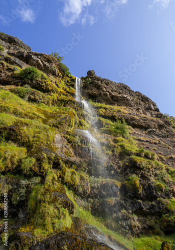Small waterfall in Thorsteins Grove Iceland