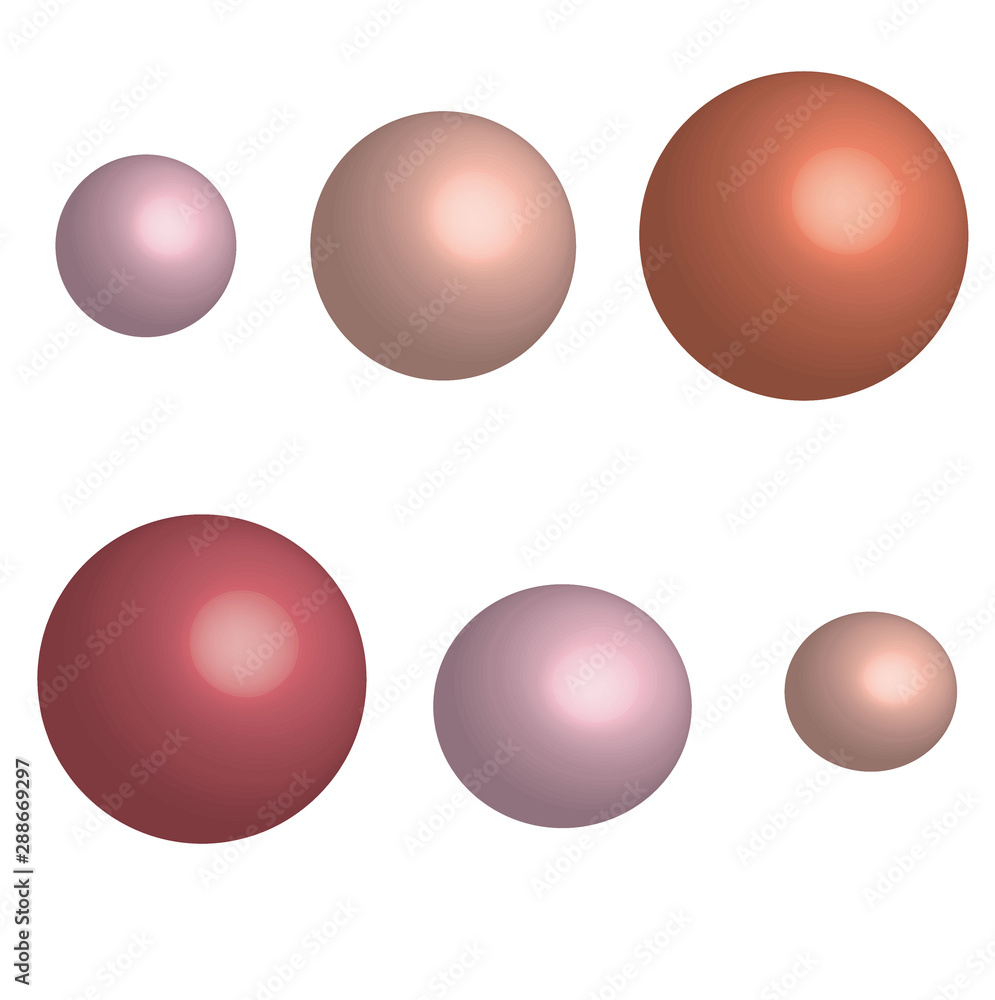 set of icons, geometric shapes of balls on a white background - 3D rendering set of icons, geometric shapes of balls on a white background - 3D rendering