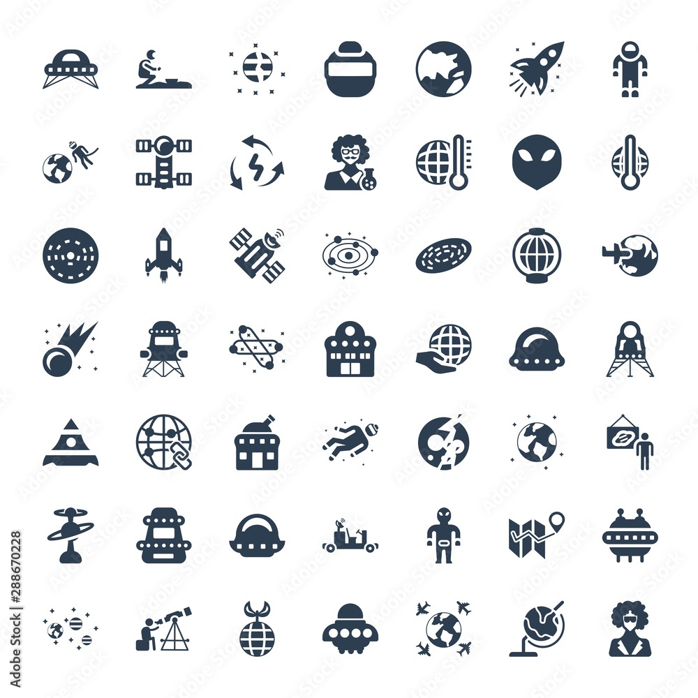 Obraz na plátně planet icons