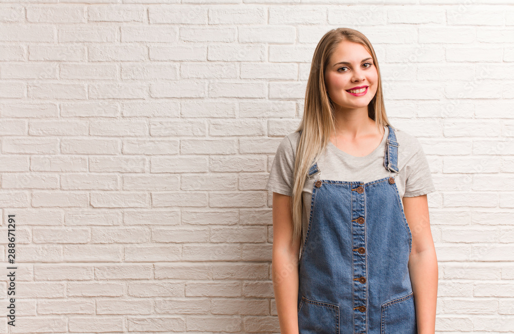 Young russian hipster woman cheerful with a big smile Young russian hipster woman cheerful with a big smile