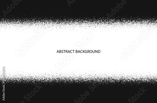 Abstract white background with black dispersion glitters texture effect