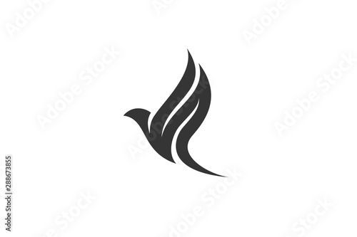 Flying Wings Bird Logo abstract design vector template