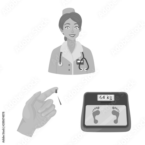 Isolated object of health and diet symbol. Set of health and disease vector icon for stock.