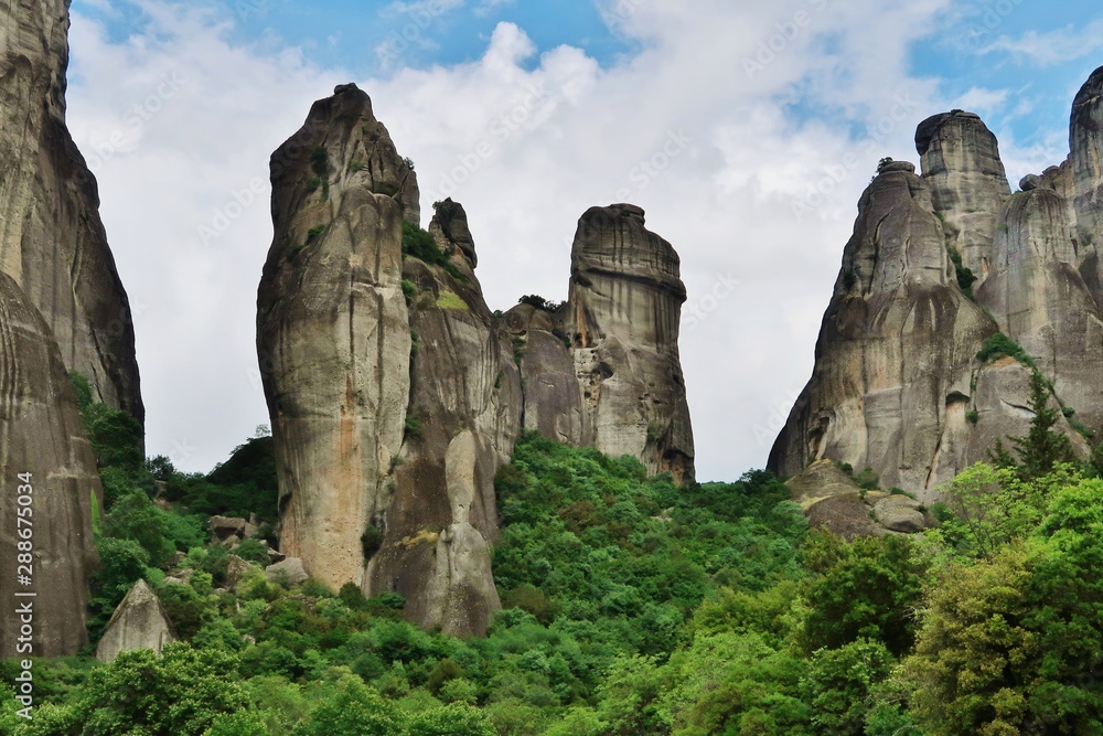 Meteora-Felsen, Kalambaka, Thessalien, Griechenland Meteora-Felsen, Kalambaka, Thessalien, Griechenland