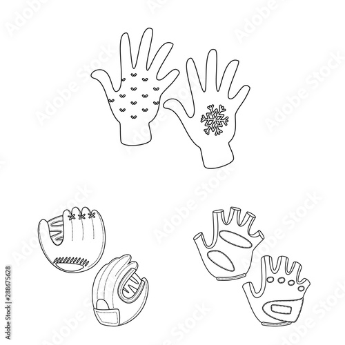 Isolated object of accessory and style sign. Collection of accessory and distinctive vector icon for stock.