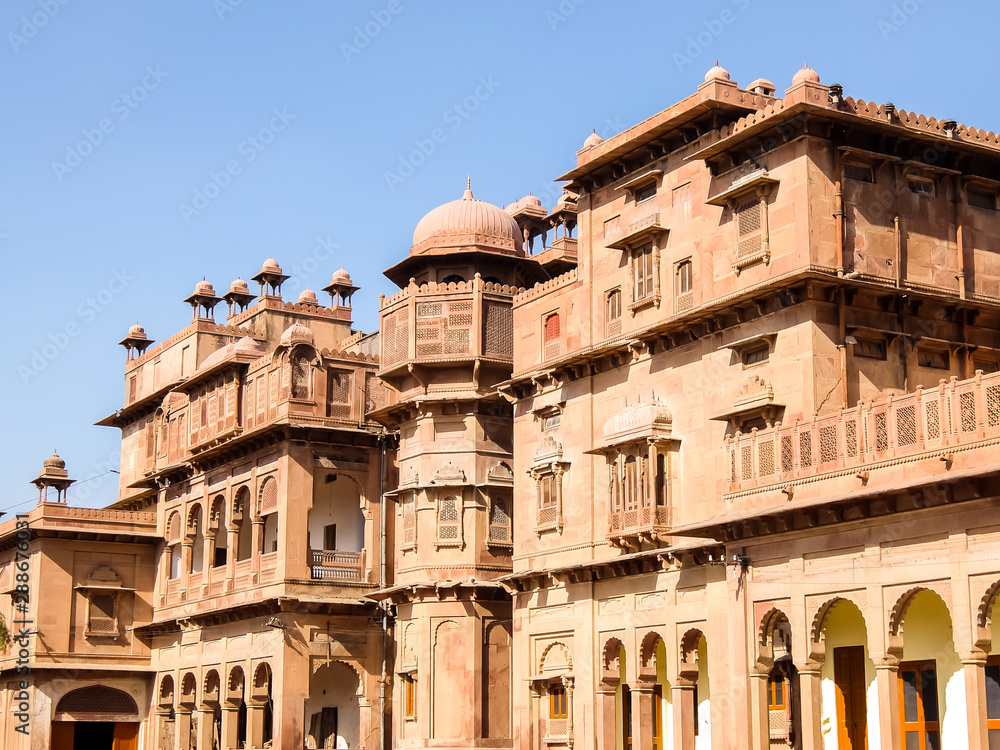 Bikaner, India. Traditional architecture of Bikaner.