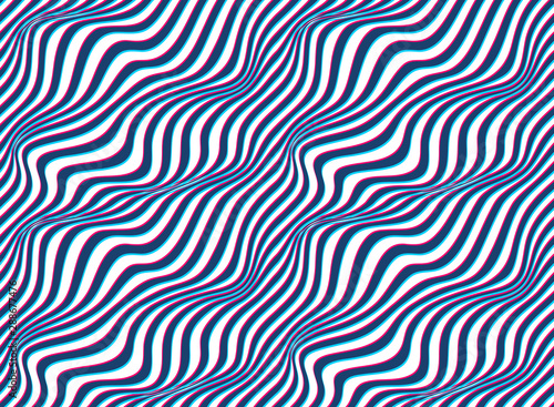 Abstract lines seamless pattern with optical illusion, vector background with parallel stripes op art, lined design minimalistic wallpaper or website background.