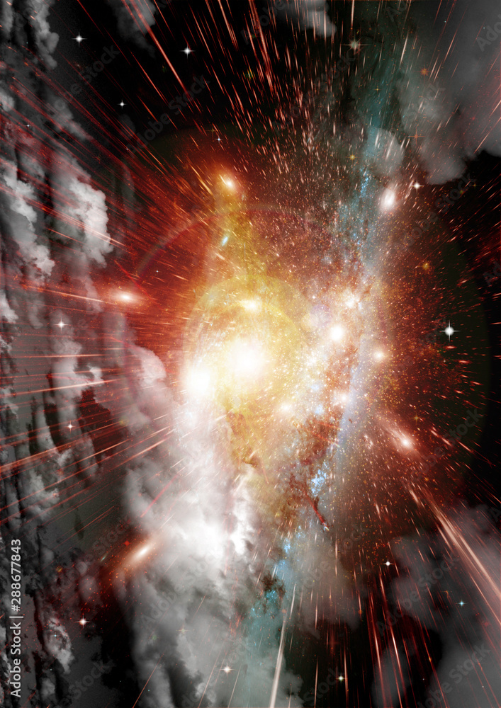 galaxy in a free space. 3D rendering galaxy in a free space. 3D rendering