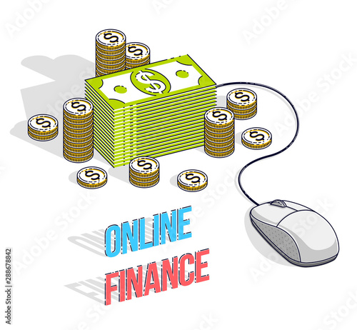 Online finance concept, web...