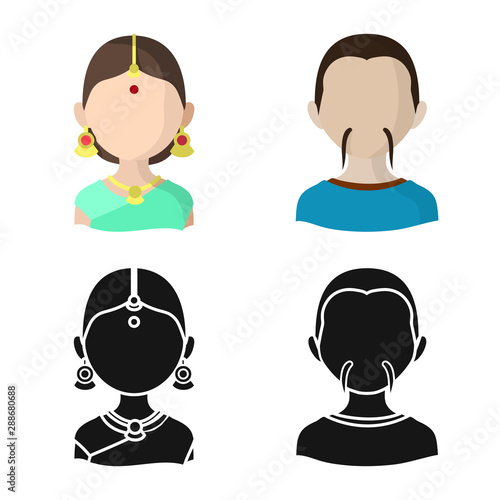 Vector design of imitator and resident sign. Set of imitator and culture stock symbol for web.