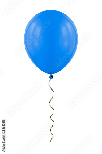 Helium balloon isolated on white background.