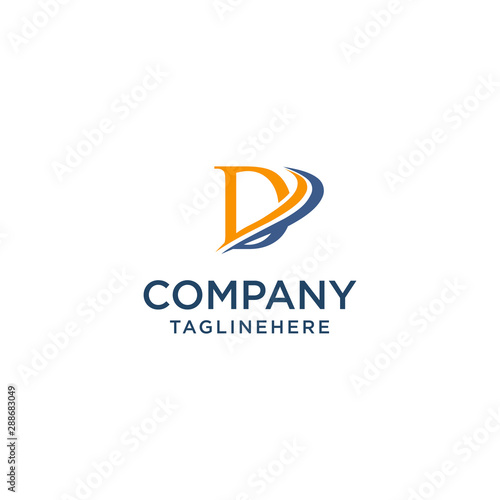 letter D luxury swoosh corporate logo design concept template Free Download letter D luxury swoosh corporate logo design concept template - GFXLoad