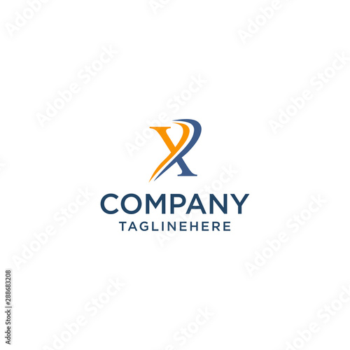 Free Download letter X luxury swoosh corporate logo design concept template - GFXLoad