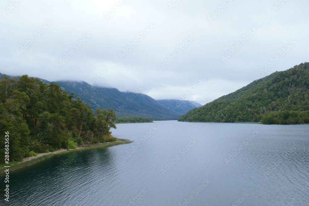 Lago Hermoso (Lake Beautiful), in Nahuel Huapi National Park, Argentinian Patagonia.