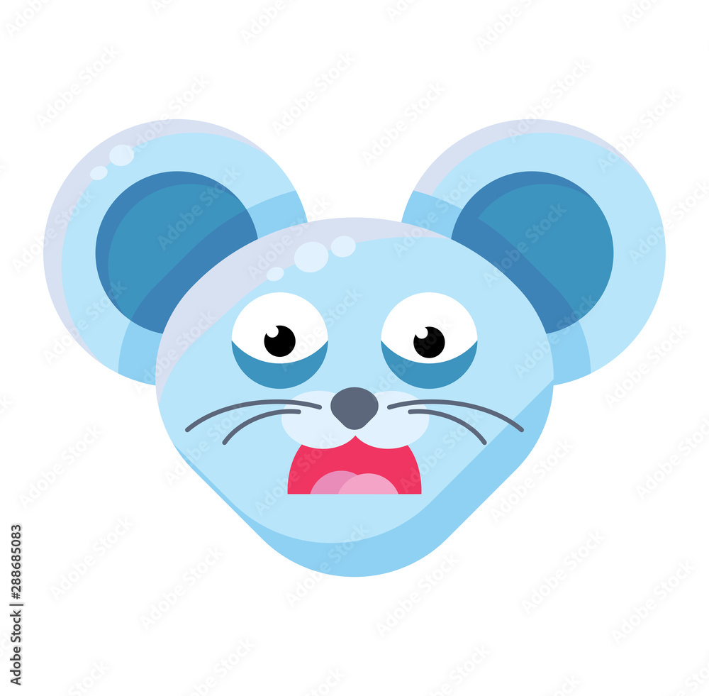 Emoji Cute Funny Animal Mouse Afraid Expression Emoji Cute Funny Animal Mouse Afraid Expression