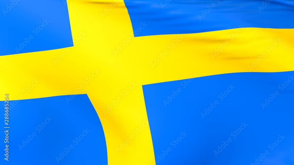 Flag of Sweden waving Flag of Sweden waving