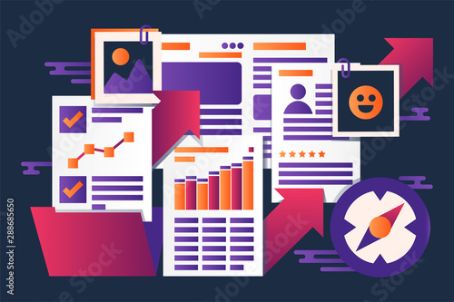Personnel portfolio abstract vector illustration