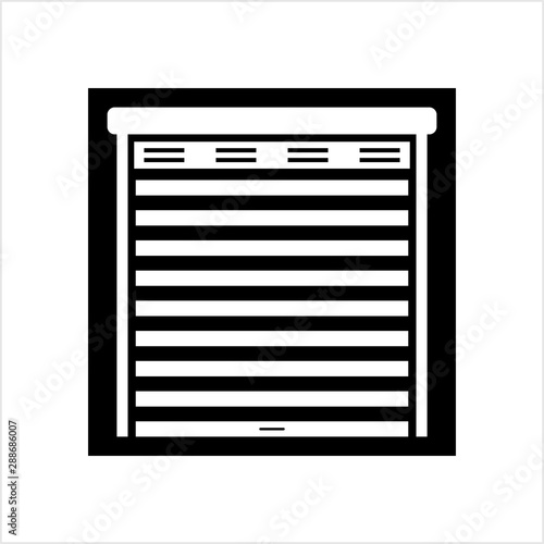 Garage Shutter Icon, Garage Gate Icon