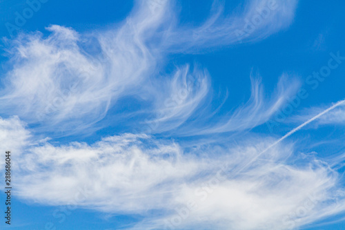 Clouds and vapour trails