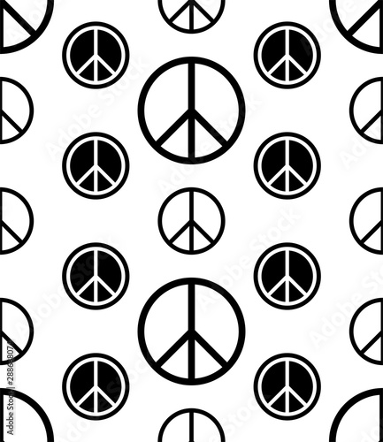Peace Icon Seamless Pattern