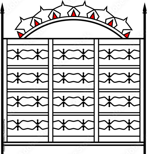 Wrought Iron Gate, Ornamental Design