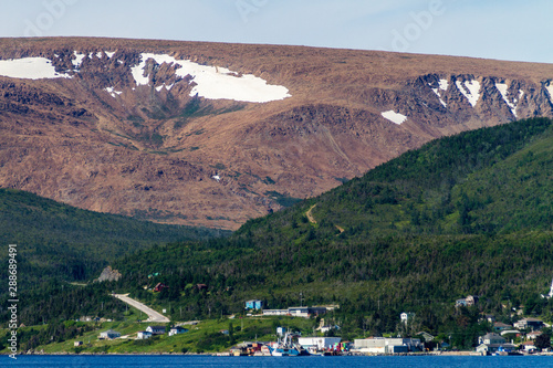 The Tablelands above town of Woody Point on Bonne Bay, Newfoundland
