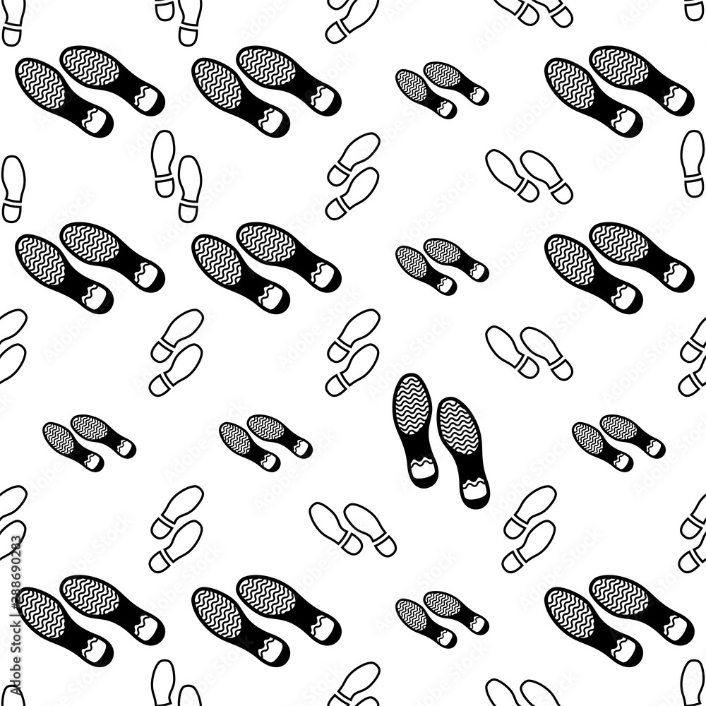 Imprint Soles Shoes Icon Seamless Pattern Imprint Soles Shoes Icon Seamless Pattern