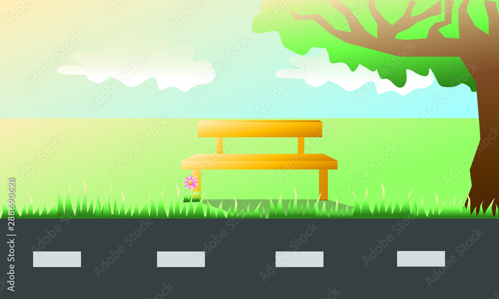 Obraz premium chair on the park