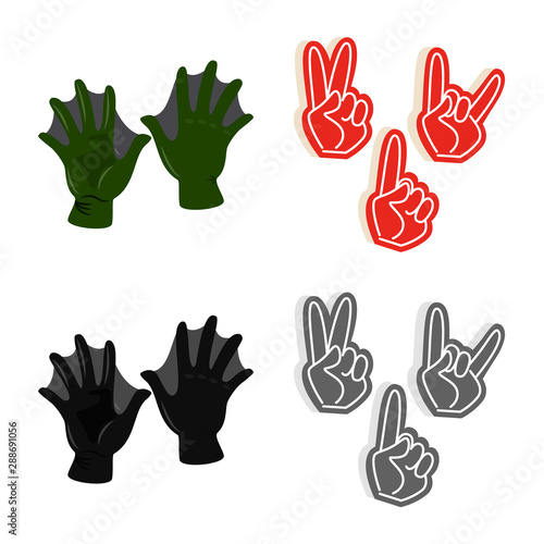 Isolated object of silhouette and safety sign. Collection of silhouette and comfort vector icon for stock.