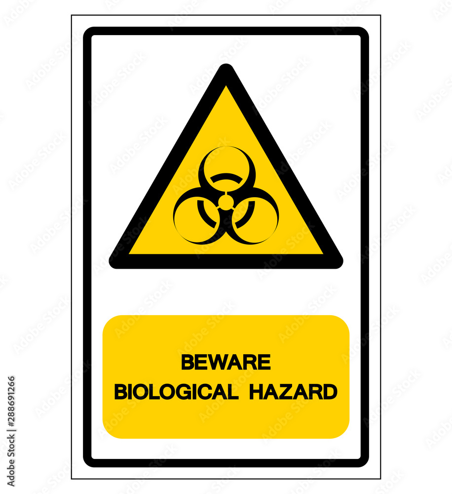 Beware Biological Hazard Symbol, Vector Illustration, Isolate On White Background Label. EPS10 Beware Biological Hazard Symbol, Vector Illustration, Isolate On White Background Label. EPS10