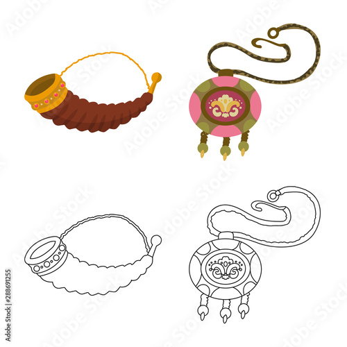 Vector illustration of culture and sightseeing icon. Collection of culture and originality stock symbol for web.