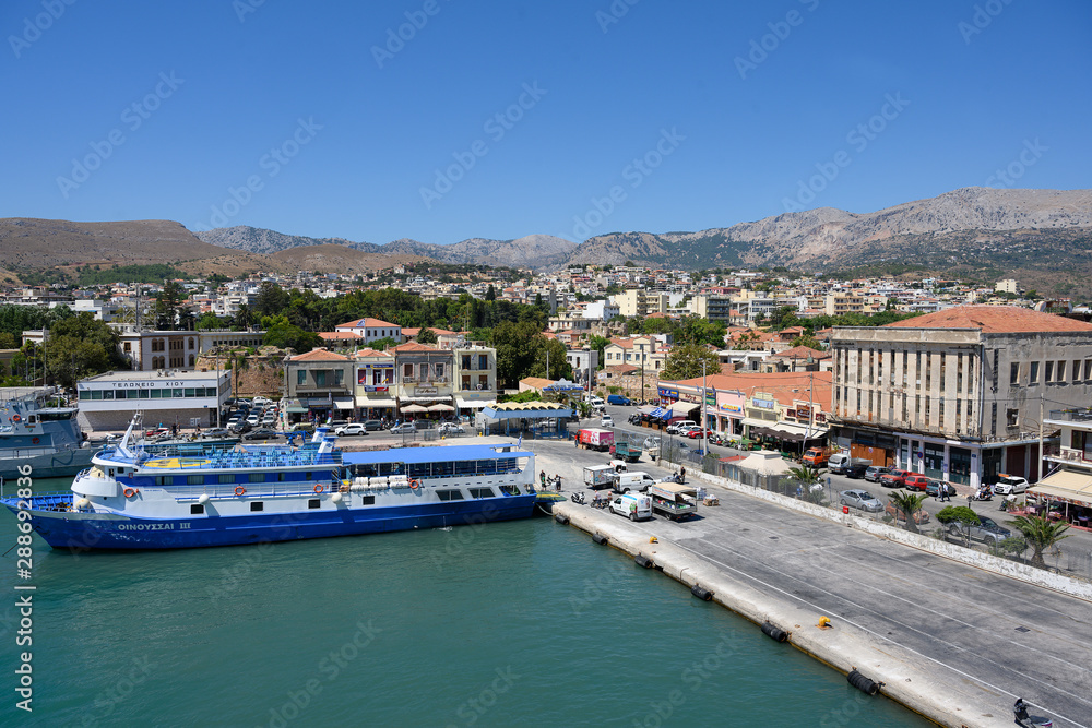 Hafen von Chios auf der Insel Chios, Griechenland
