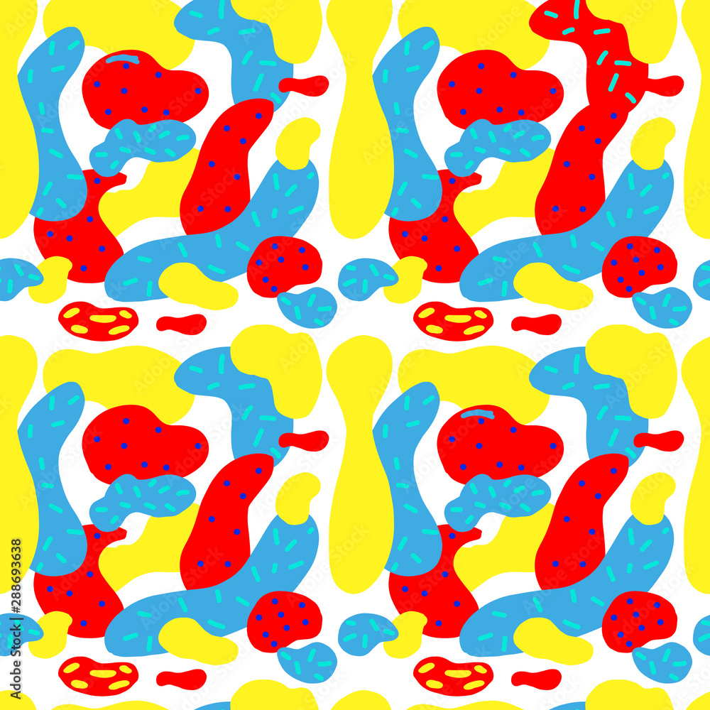 Naklejka premium Hand drawn pattern with brushed lines seamless pattern. Vector