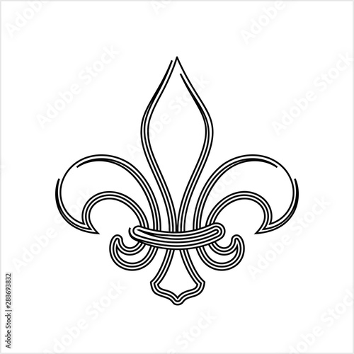 Fleur De Lis, Fleur-De-Lys Or Flower-De-Luce, The Decorative Stylized Lily