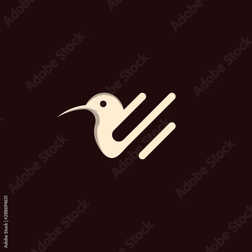 Bird Line Simplicity Icon Modern Logo Design Template Element Vector
