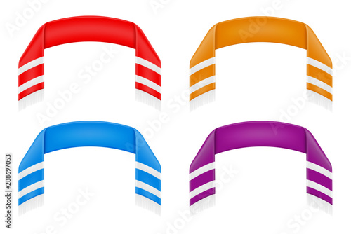 soccer football fans attribute scarf illustration