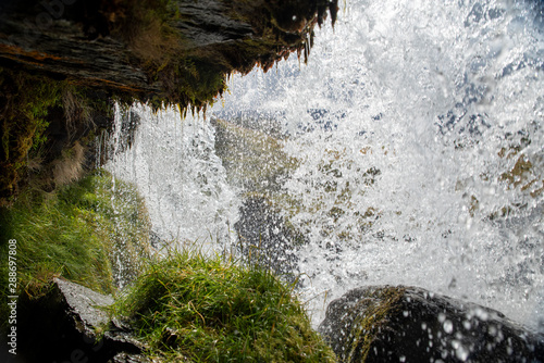 Gluggafoss  also called Merkj  rfoss  Inside waterfall Iceland