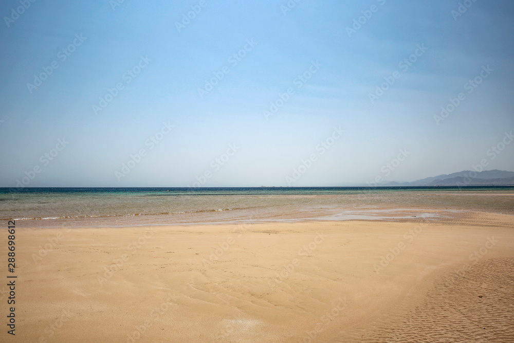 Summer background of beach and sea 