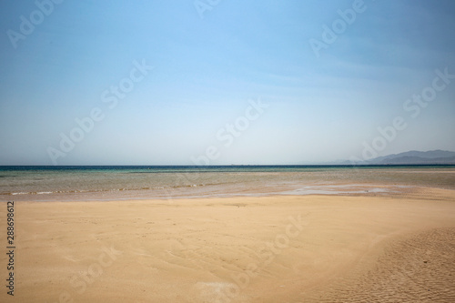 Summer background of beach and sea 