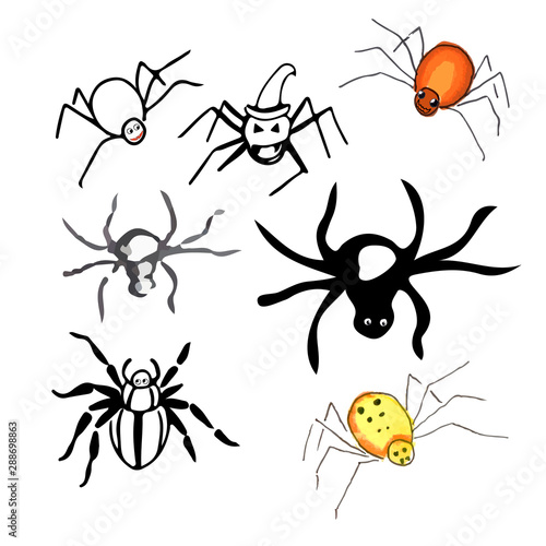 These icons, isolated images will help you arrange a card, invitation or page for Halloween