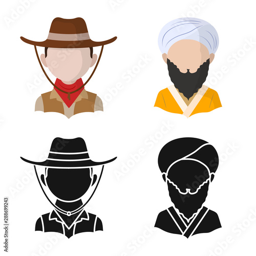 Vector design of imitator and resident sign. Set of imitator and culture stock vector illustration.