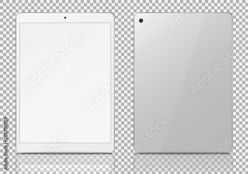 Realistic tablet pc isolated.
