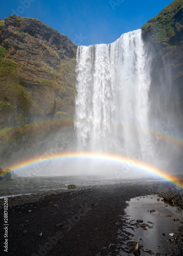 Sk  gafoss Waterfall rainbow - Iceland