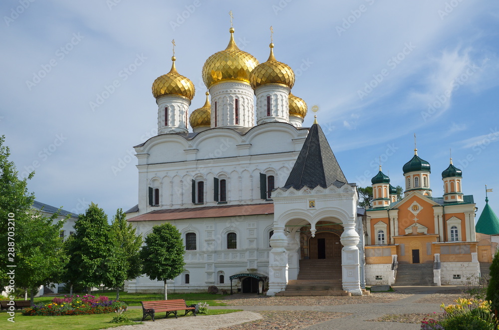 Trinity Cathedral and Church of the Nativity of the blessed virgin Mary in Holy Trinity Ipatiev monastery in Kostroma. Golden Ring of Russia