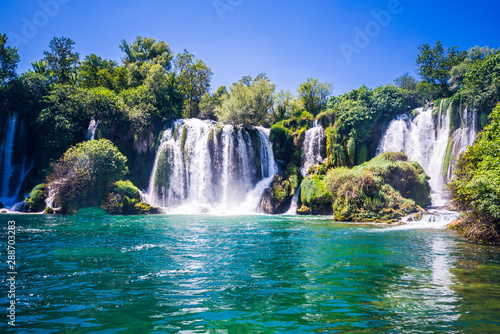 Fototapeta Naklejka Na Ścianę i Meble -  Kravice waterfall on the Trebizat River in Bosnia and Herzegovina