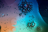 abstract metallic liquid colorful background, macro photography