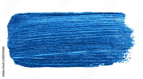 Vector blue metallic paint texture isolated on white - acrylic banner for Your design